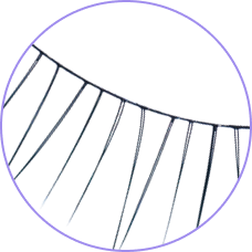 Ultra-thin lash stem