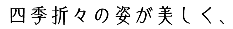 四季折々の姿が美しく、