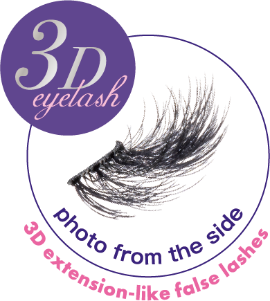  3D extension-like false lashes